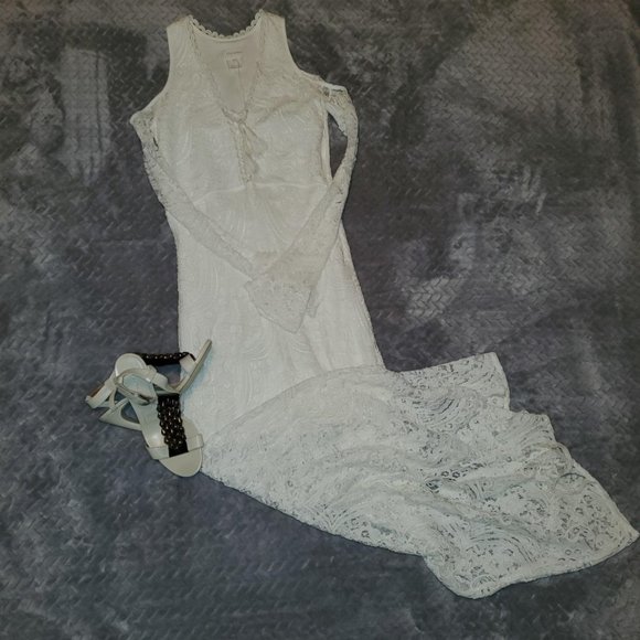 NWT Foxiedox lacy boho style maxi dress! Size: S - Picture 14 of 15